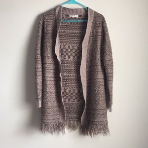 Open front long sweater